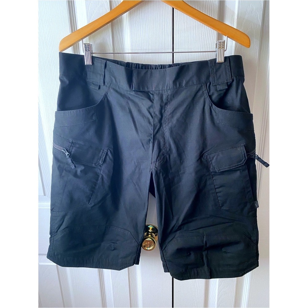 HELIKON-TEX Black Polycotton Ripstop 11" Urban‎ Tactical Work Shorts 36